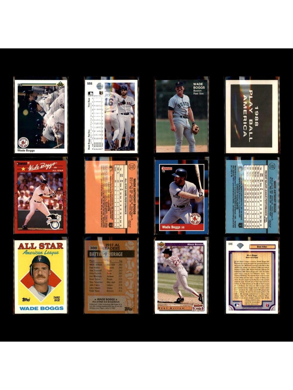 Wade Boggs Lot 50 Baseball Cards 1991 Score Dream Team Boston Red Sox Set MLB NM - Picture 9 of 13